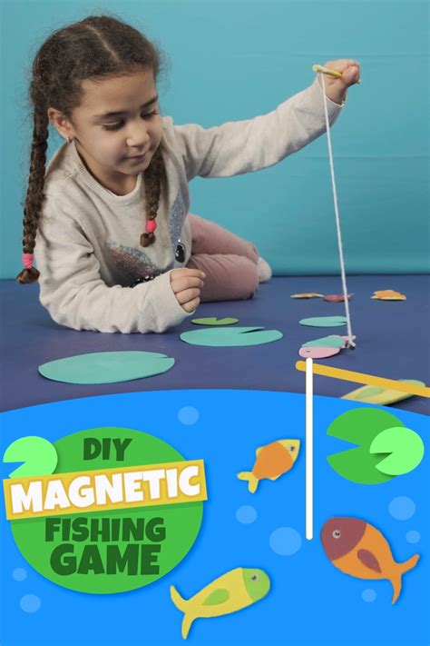 diy magnetic fishing game|DIY MAGNETIC FISHING GAME.